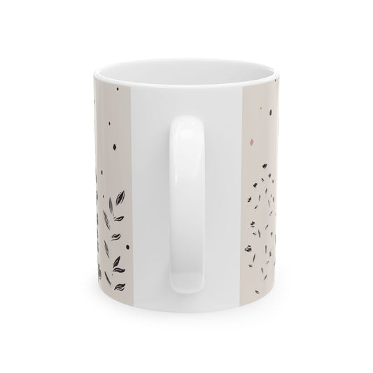 Blooms of Bliss Mug – 11oz Floral Ceramic Coffee Cup | Soul Sips Romantic Gift for Tea Lovers, Music Moods & Aesthetic Morning Moments