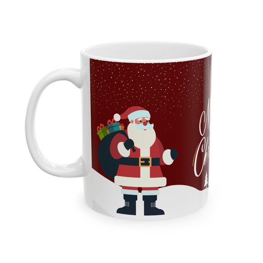 Christmas Mug — 'Merry Christmas' Festive Holiday Ceramic Coffee Cup (11oz & 15oz)