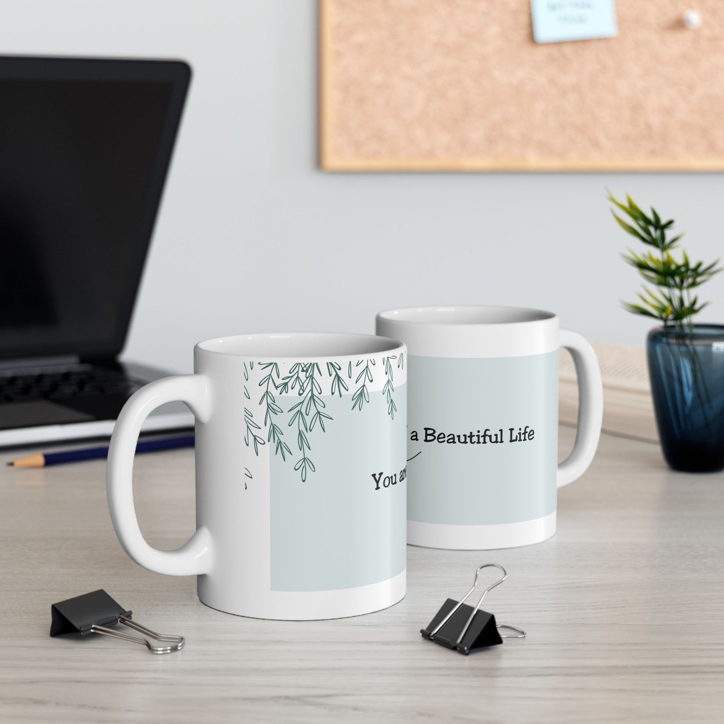 You Are Worthy” Self-Love Mug – Inspirational 11oz Blue Ceramic Coffee Cup | Soul Sips Gift for Mindfulness & Positive Affirmations