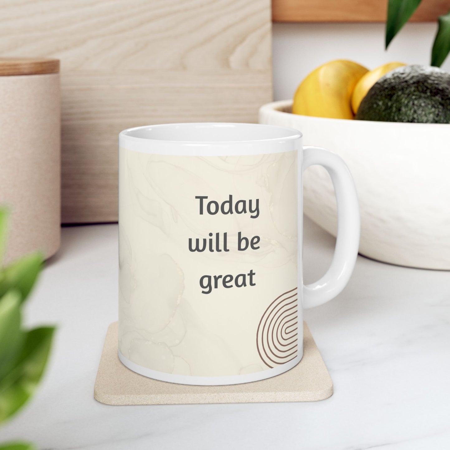 Today Will Be Great Mug – 11oz Ceramic Coffee Cup | Soul Sips Motivational Gift for Positive Vibes & Morning Pep Talks