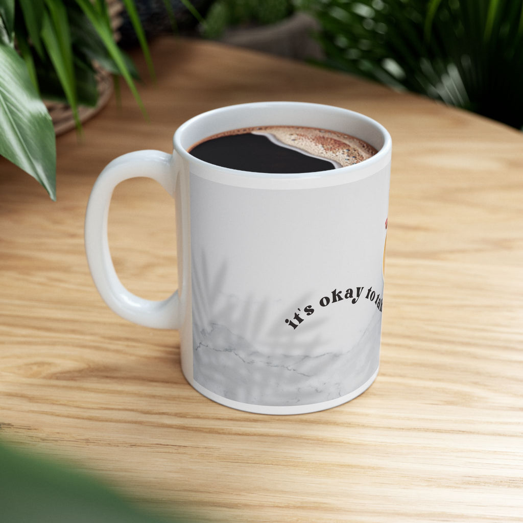 It’s Ok to Take a Break Mug – 11oz Ceramic Coffee Cup | Soul Sips Gift for Mindful Coffee Breaks & Self-Care Moments