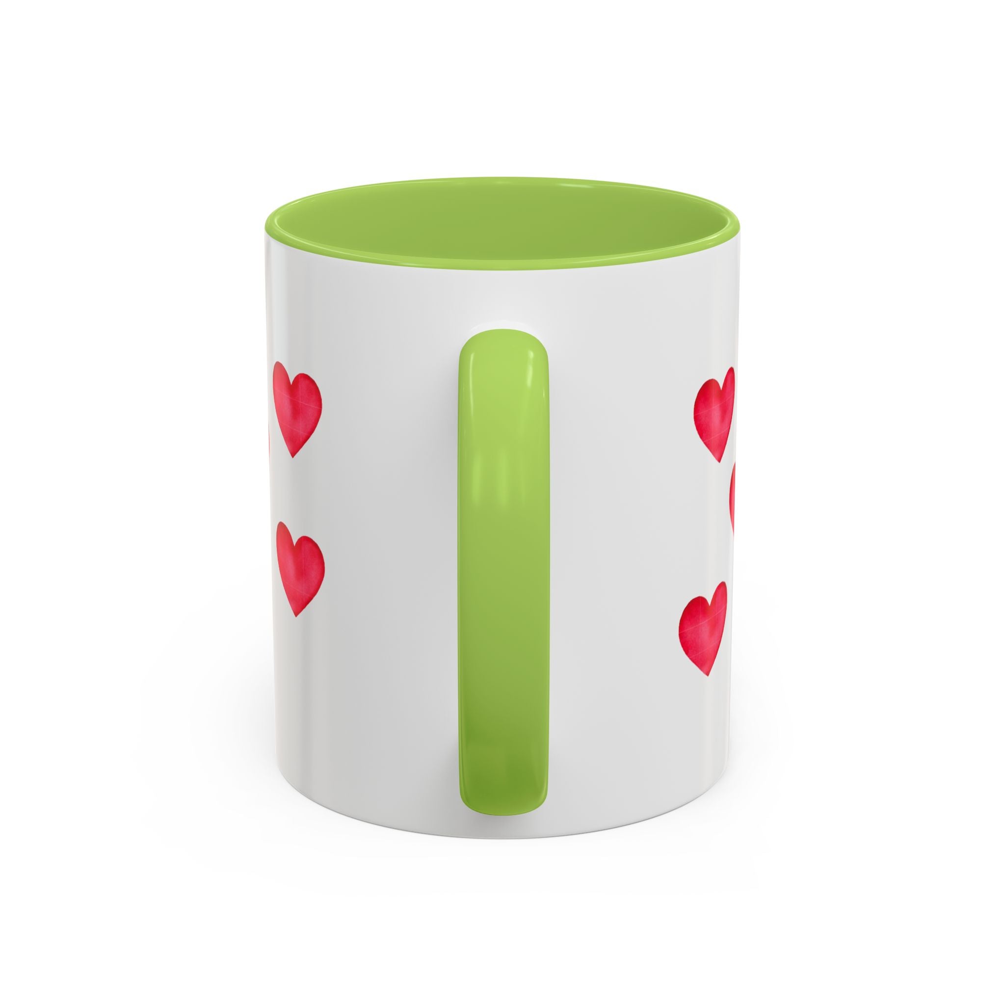 Heart Pattern Accent Coffee Mug — Valentine’s Day Romantic Gift (11/15oz)