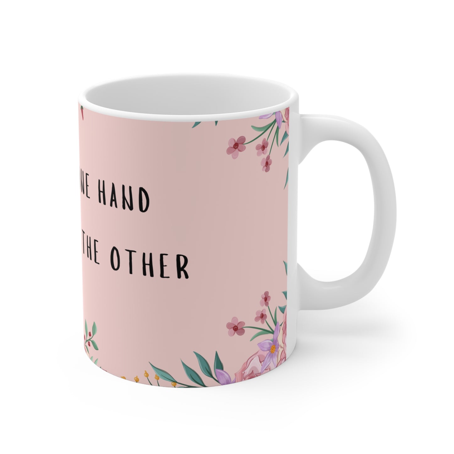 Confidence Brew Coffee Mug – 11oz Pink Floral Ceramic Cup | Soul Sips Gift for Girl Bosses, Dream Chasers & Power Mornings