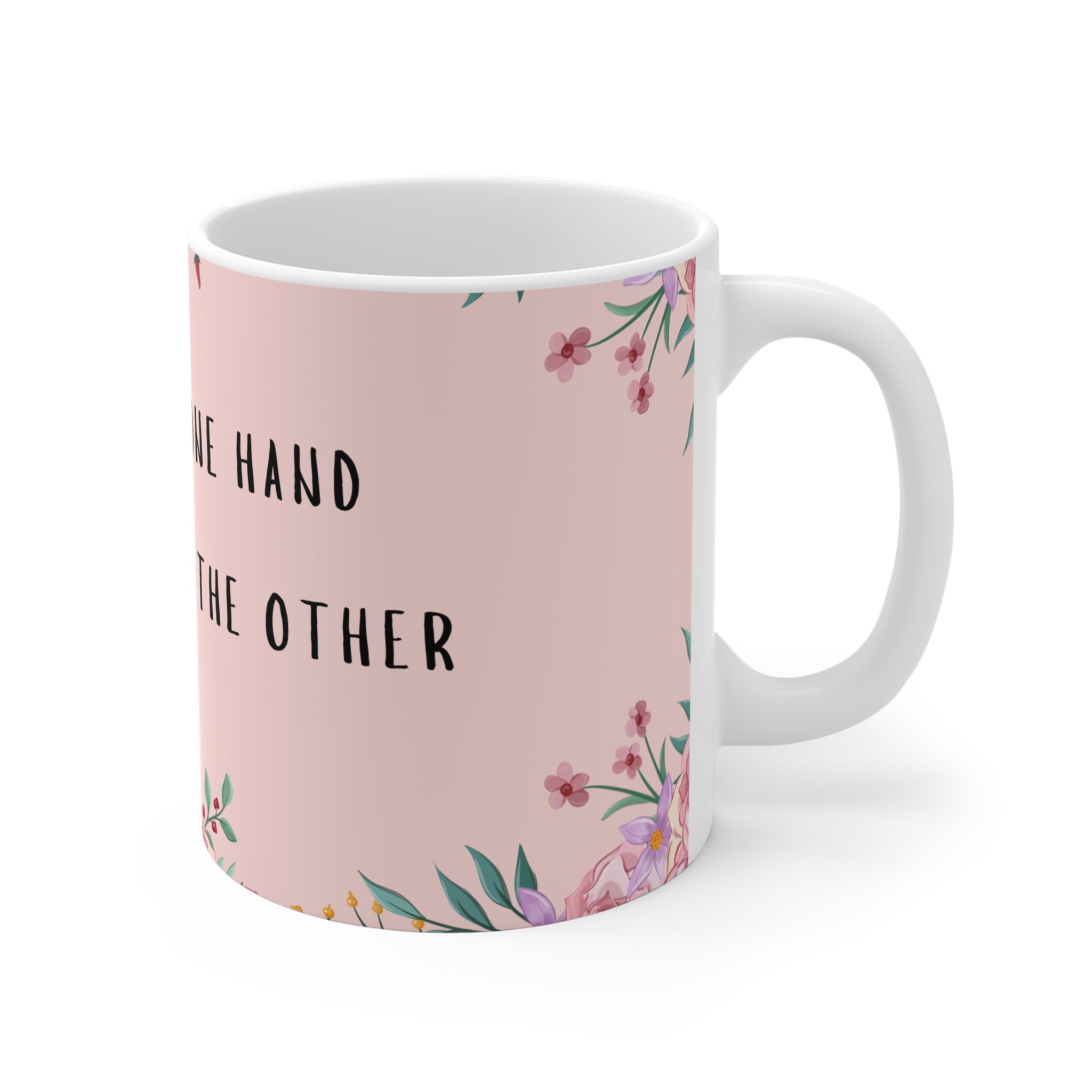 Confidence Brew Coffee Mug – 11oz Pink Floral Ceramic Cup | Soul Sips Gift for Girl Bosses, Dream Chasers & Power Mornings
