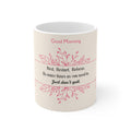 Good Morning Floral  Coffee Cup, 11 oz Ceramic Mug