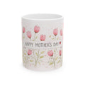 "Happy Mother's Day" Pink Tulip Coffee Cup (11oz)