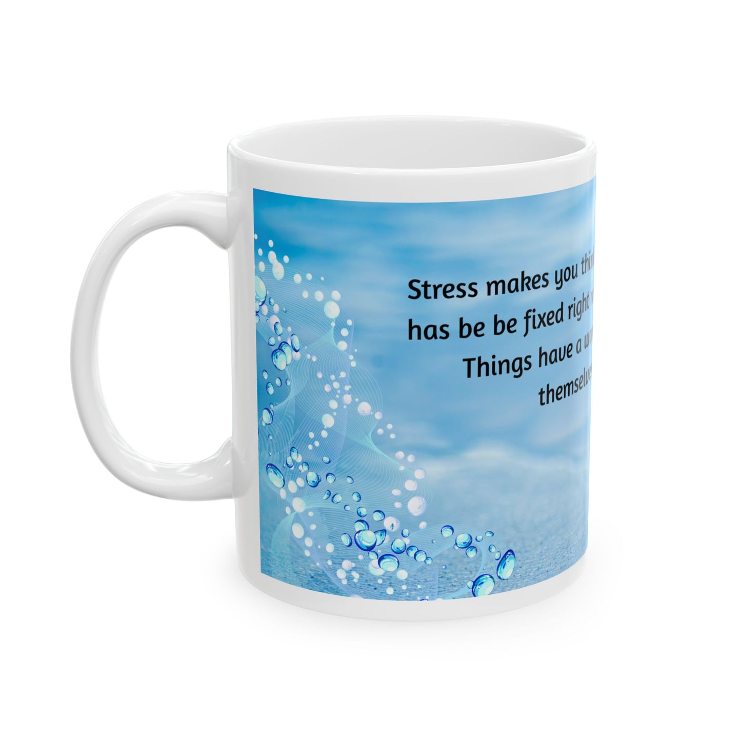 Just Breathe Mug – 11oz Ceramic Coffee Cup | Soul Sips Gift for Stress Relief, Mindfulness & Calm Mornings