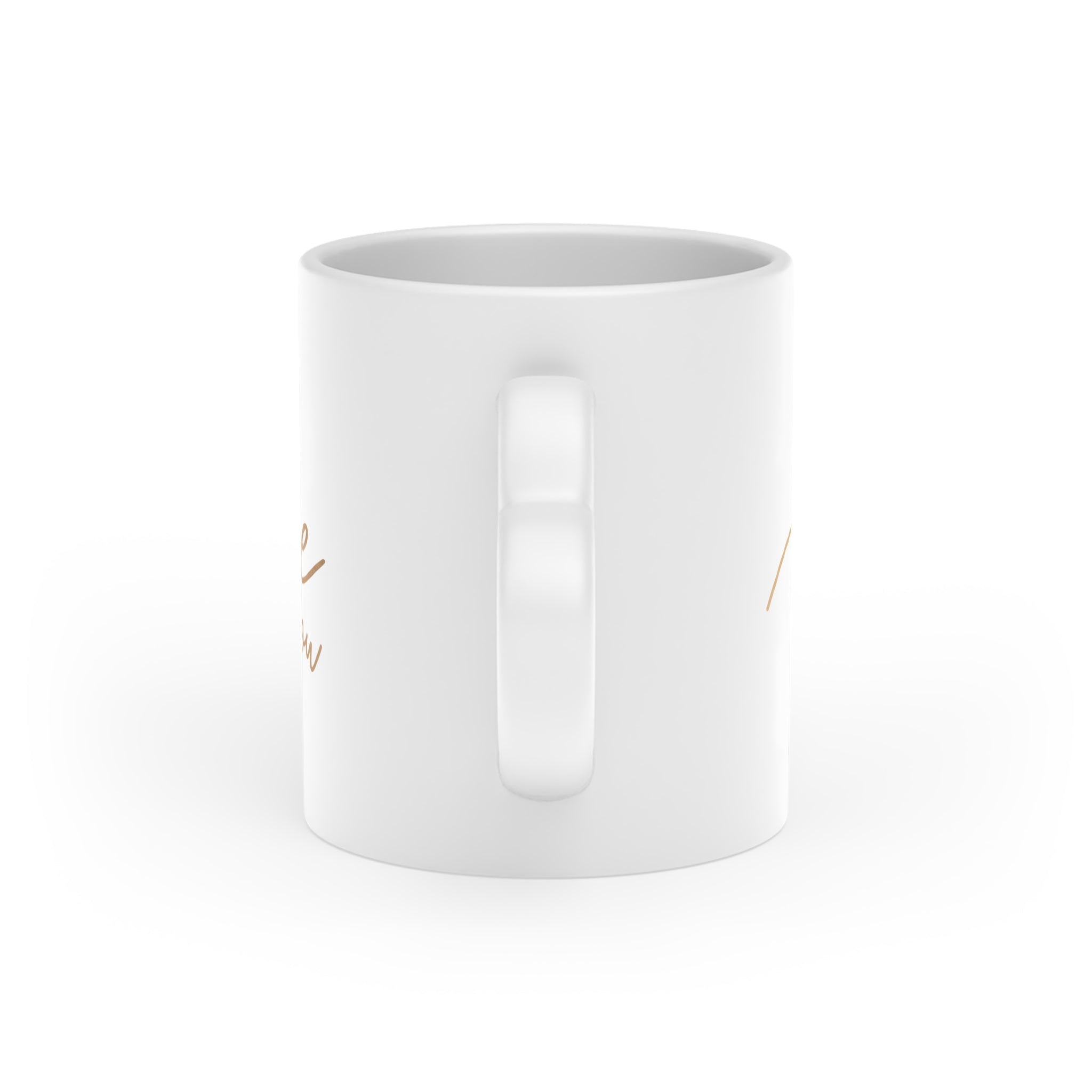 Love Script Ceramic Mug — Gold Heart Accent, Romantic Gift for Valentine’s Day & Anniversaries