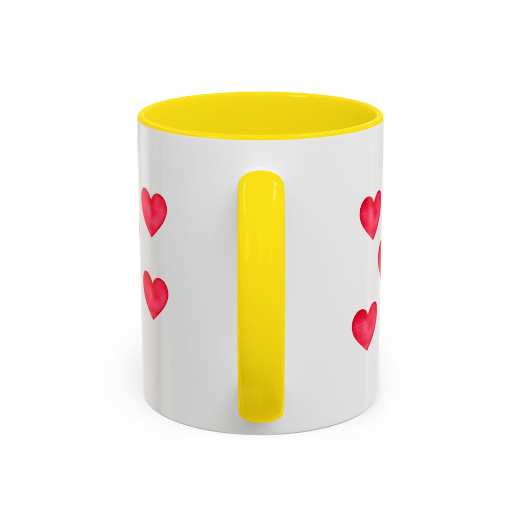 Heart Pattern Accent Coffee Mug — Valentine’s Day Romantic Gift (11/15oz)