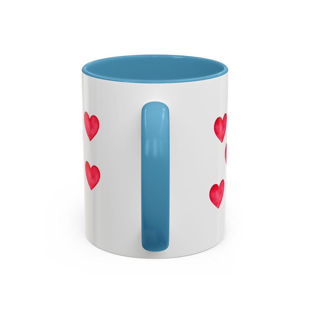 Heart Pattern Accent Coffee Mug — Valentine’s Day Romantic Gift (11/15oz)