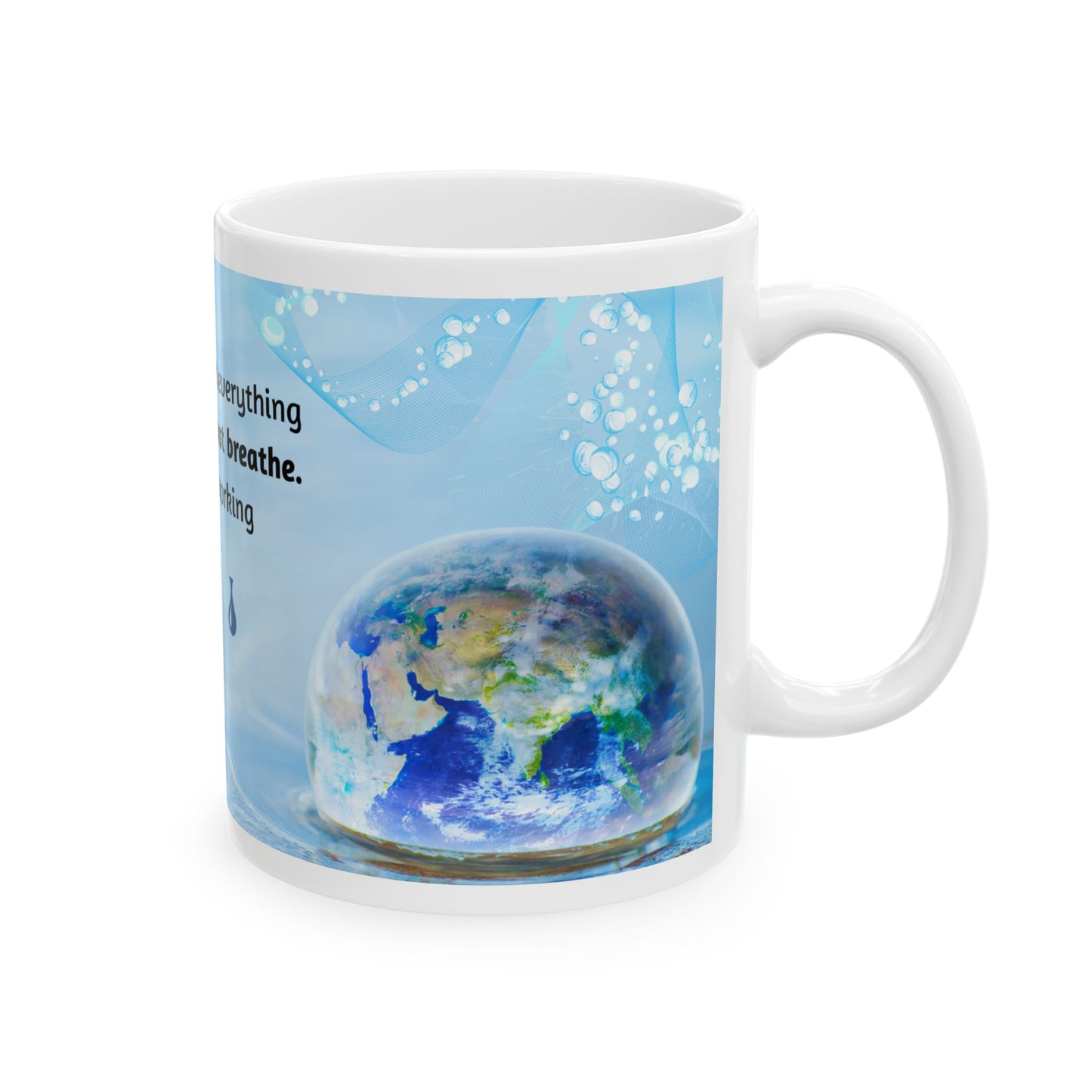 Just Breathe Mug – 11oz Ceramic Coffee Cup | Soul Sips Gift for Stress Relief, Mindfulness & Calm Mornings