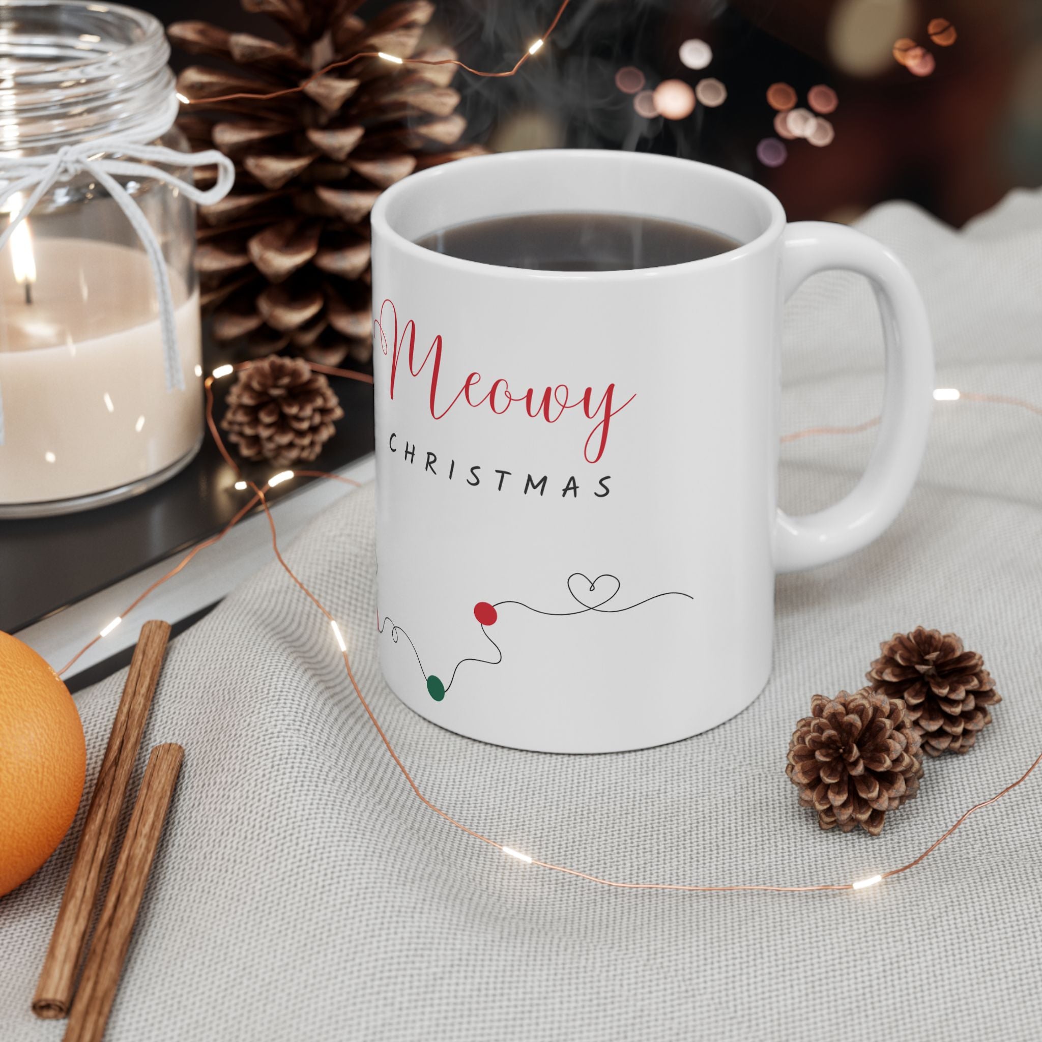 Christmas Kitty Ceramic Mug (11oz & 15oz)