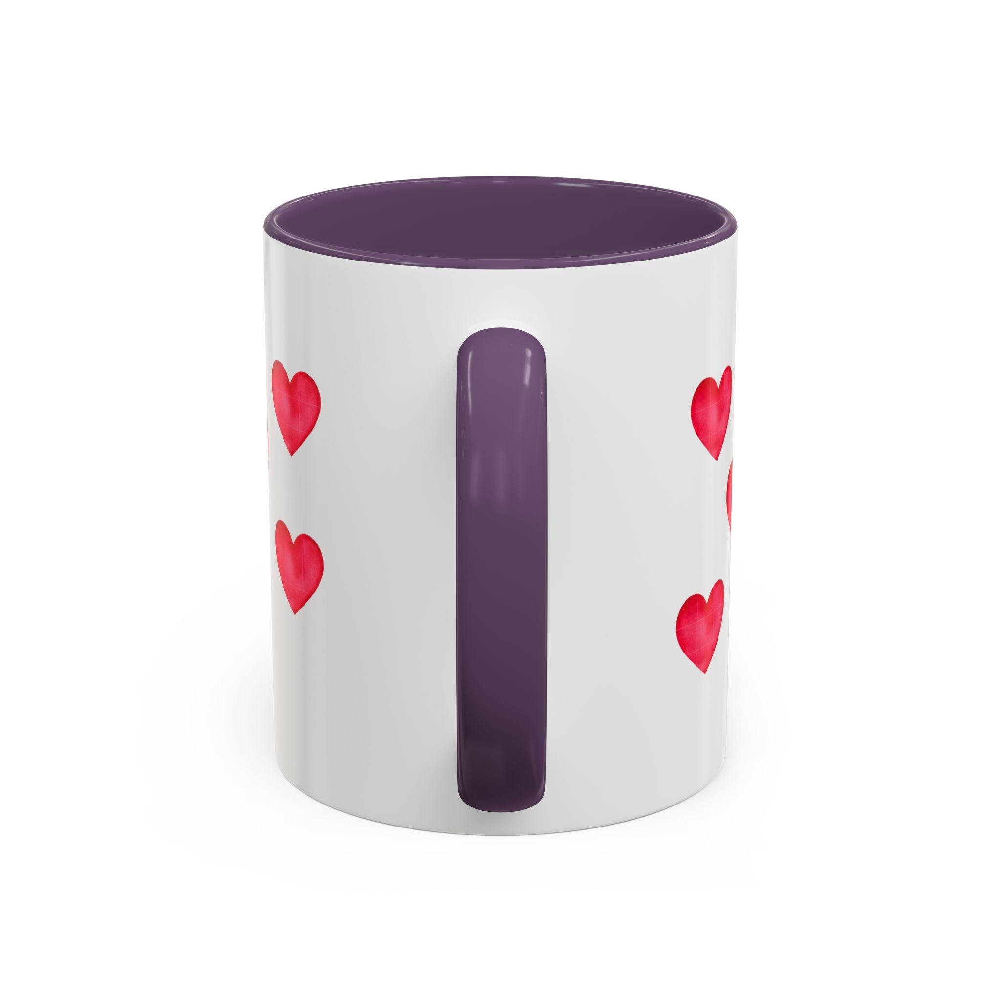 Heart Pattern Accent Coffee Mug — Valentine’s Day Romantic Gift (11/15oz)