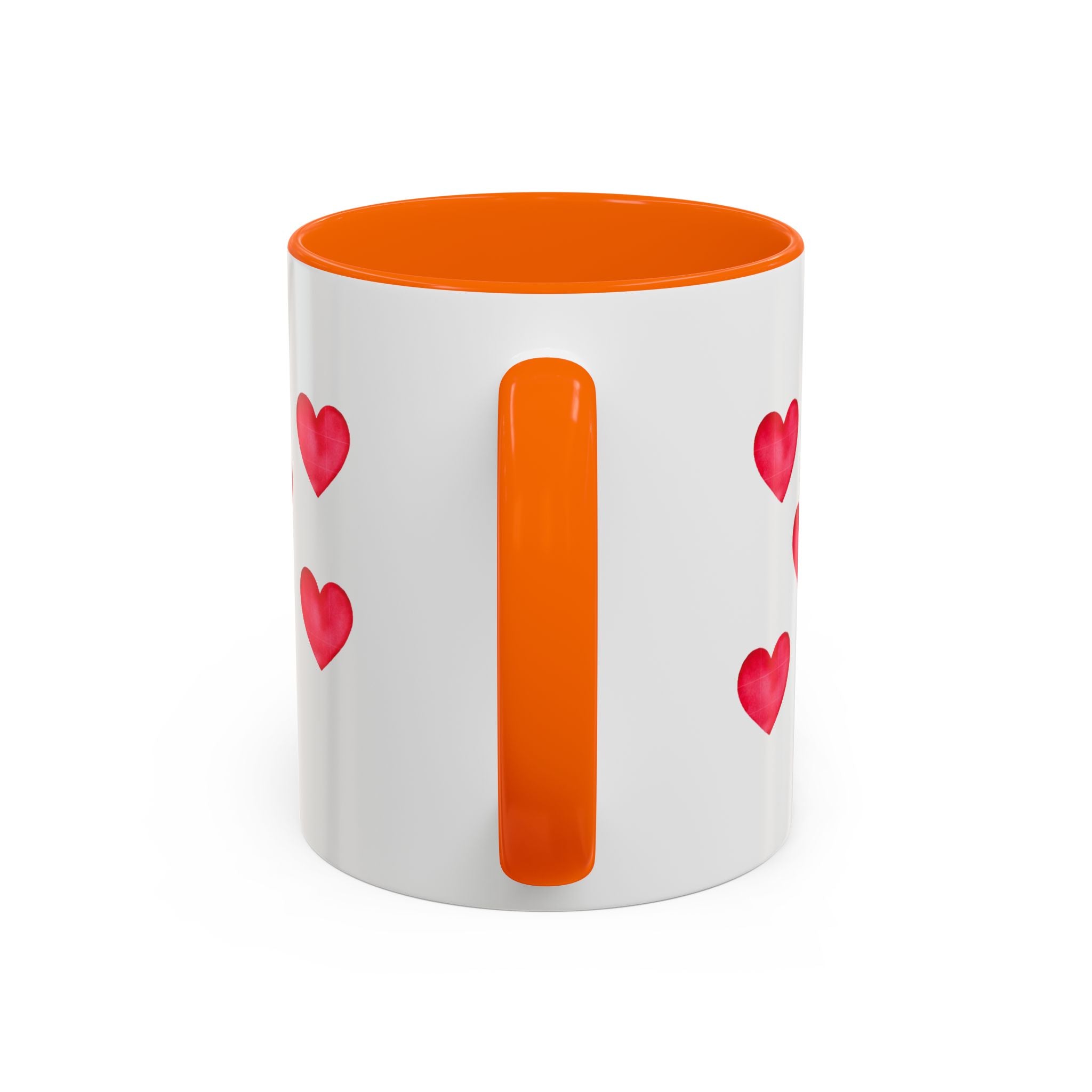 Heart Pattern Accent Coffee Mug — Valentine’s Day Romantic Gift (11/15oz)