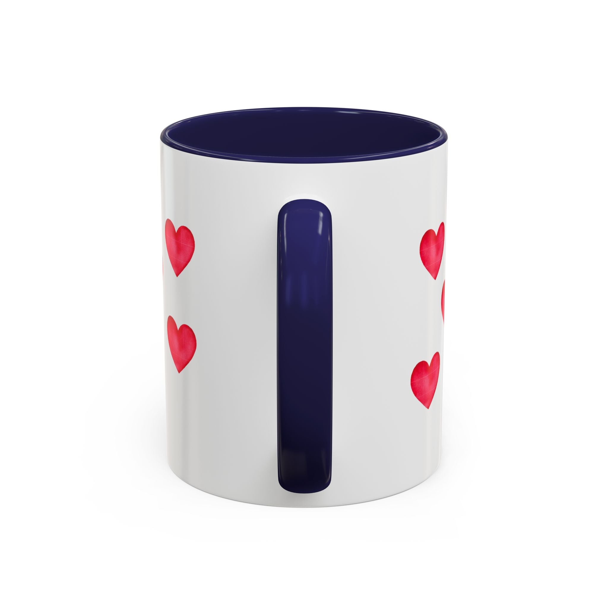 Heart Pattern Accent Coffee Mug — Valentine’s Day Romantic Gift (11/15oz)