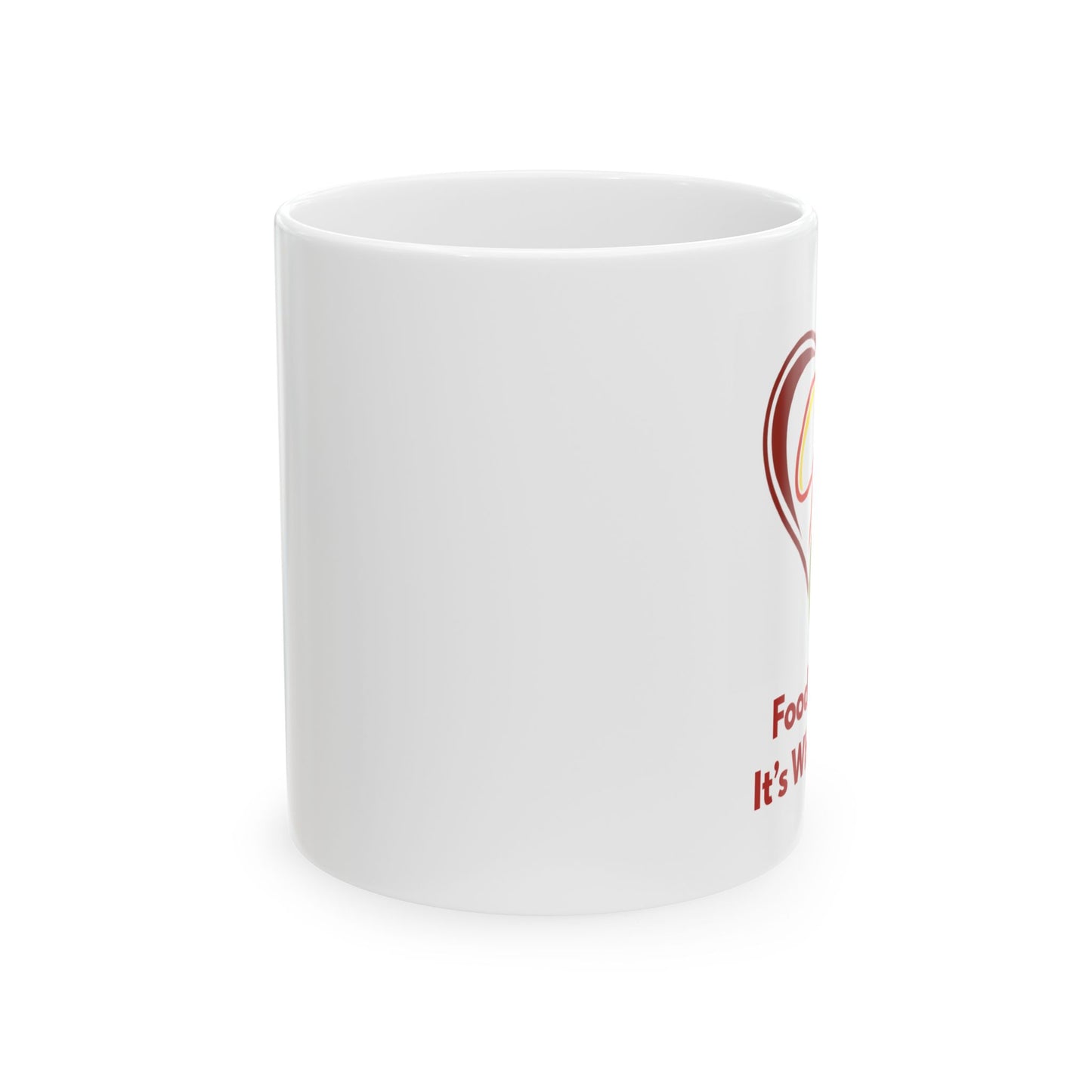 Food Is Love It's Why I Cook Mug – 11oz Ceramic Coffee Cup | Soul Sips Gift for Foodies, Home Cooks & Culinary Romantics