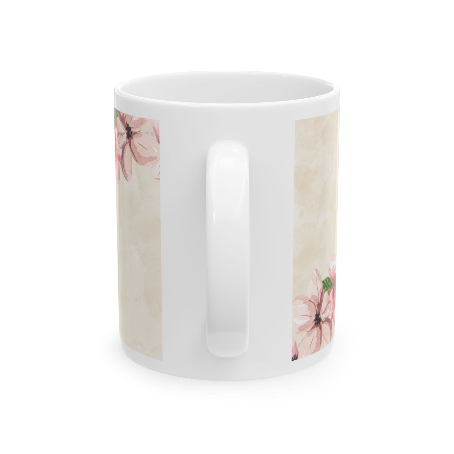 Enjoy the Little Things Mug – 11oz Ceramic Coffee Cup with Apple Blossom Design | Soul Sips Gift for Mindful Moments & Cozy Mornings