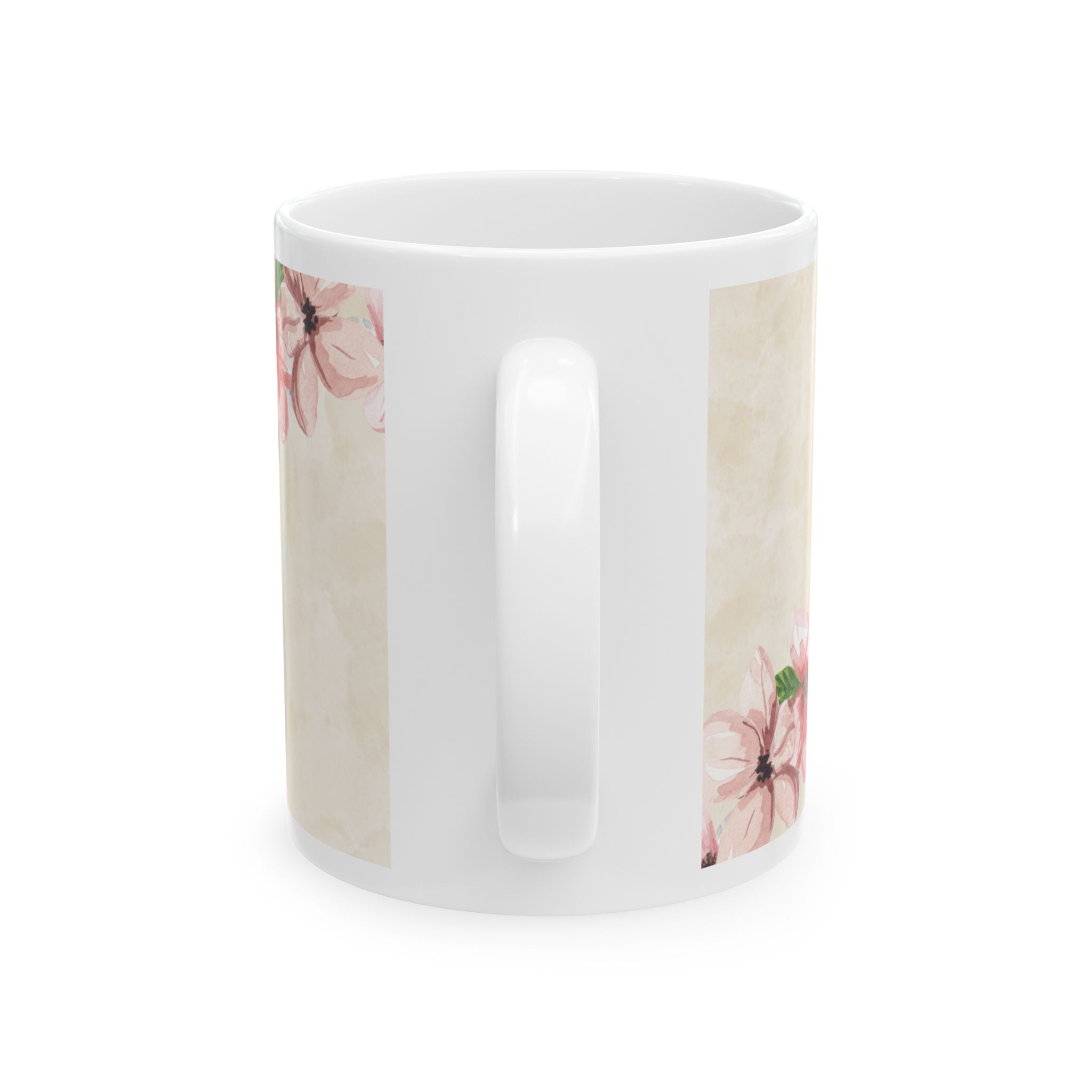 Enjoy the Little Things Mug – 11oz Ceramic Coffee Cup with Apple Blossom Design | Soul Sips Gift for Mindful Moments & Cozy Mornings