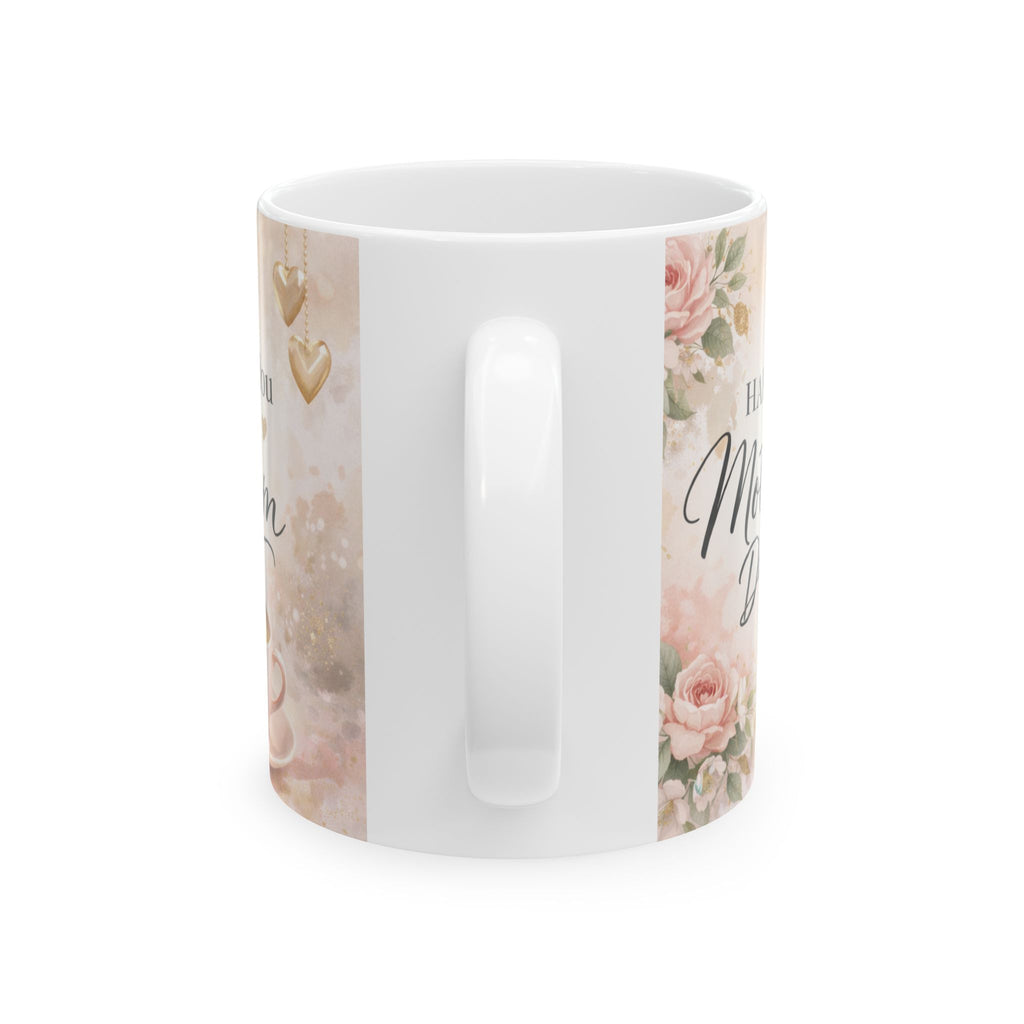 Mother and Daughter Floral Ceramic Mug — 11 oz