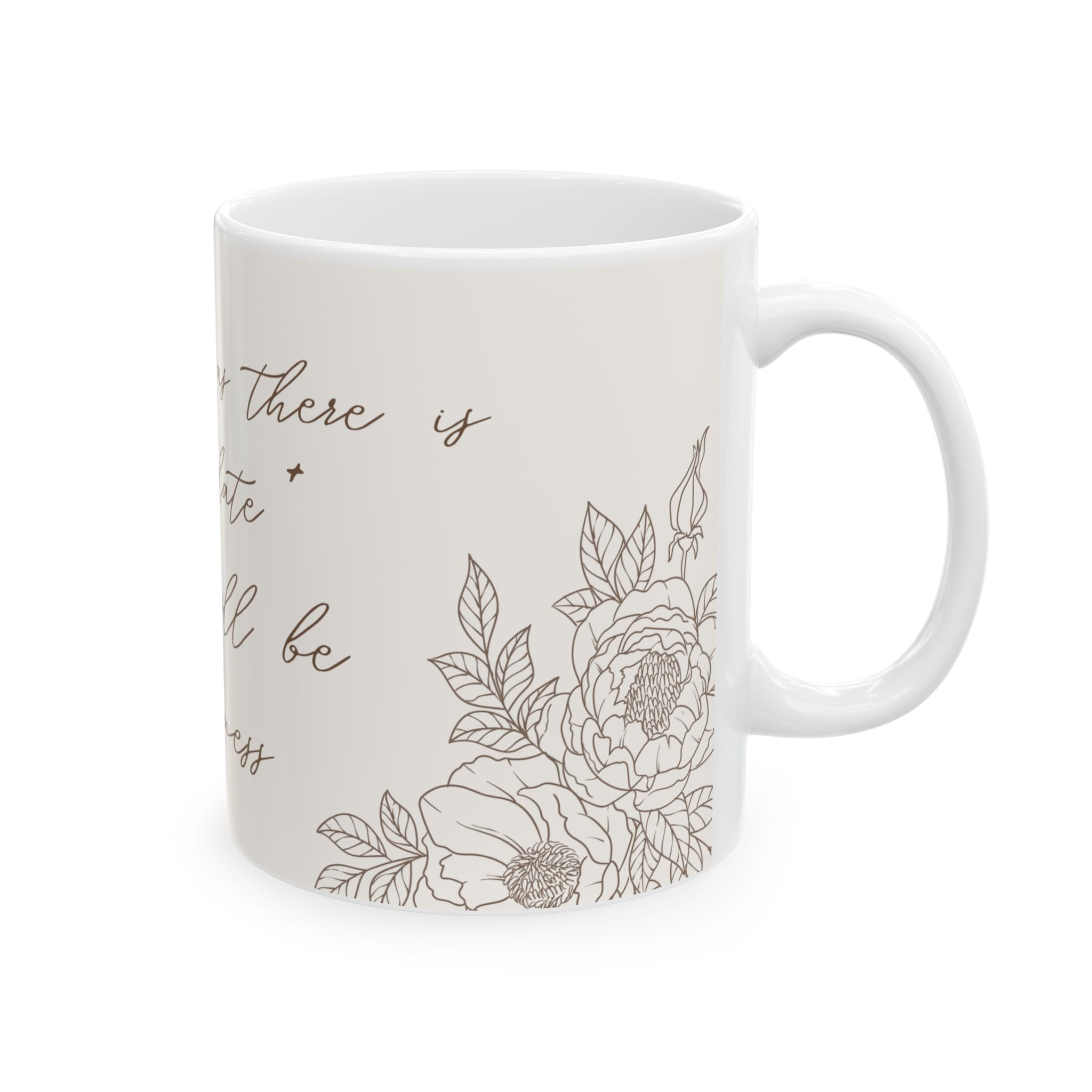 Chocolate Is Happiness Mug – 11oz Ceramic Coffee Cup | Soul Sips Gift for Chocolate Lovers, Cocoa Drinkers & Dessert Self-Care