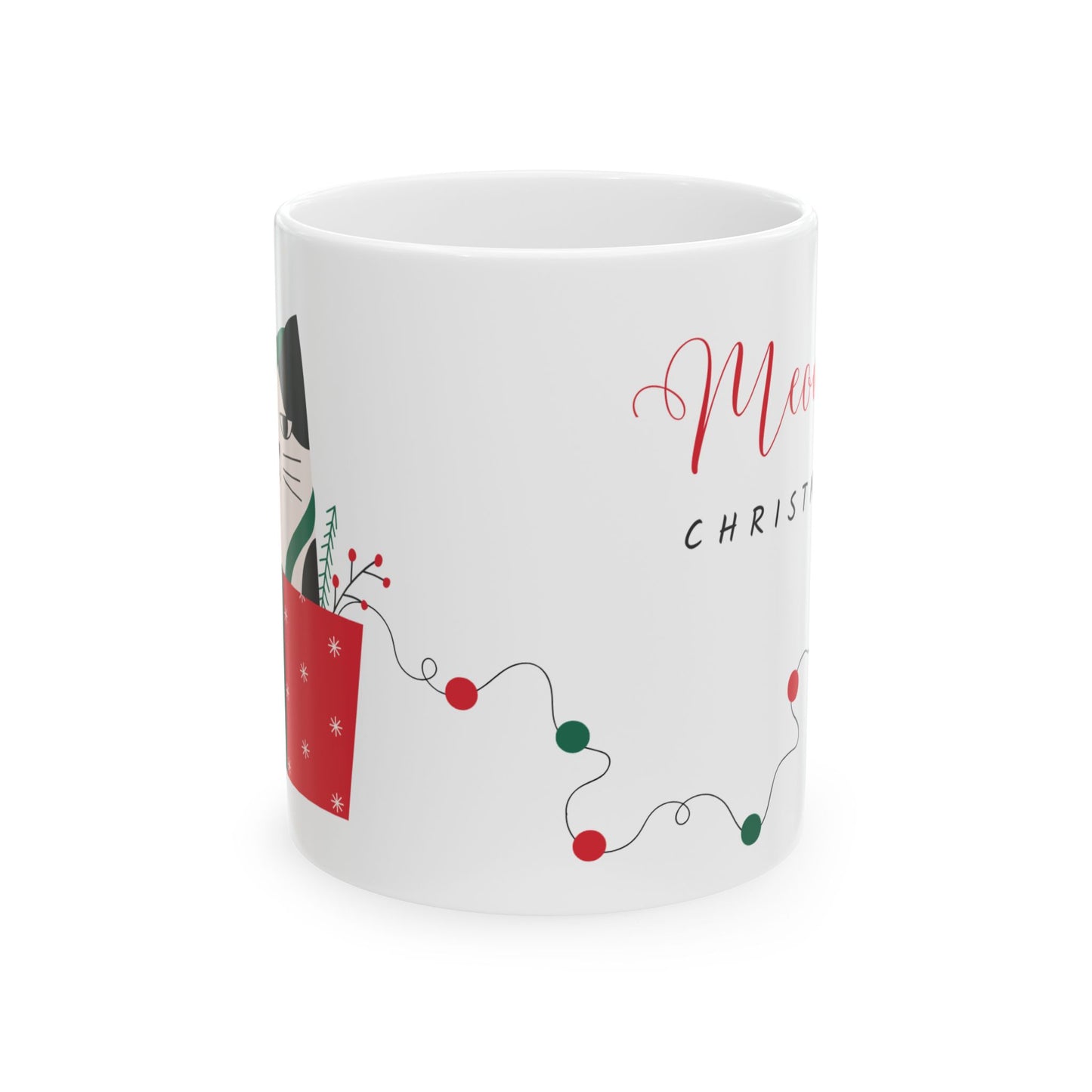 Christmas Kitty Ceramic Mug (11oz & 15oz)