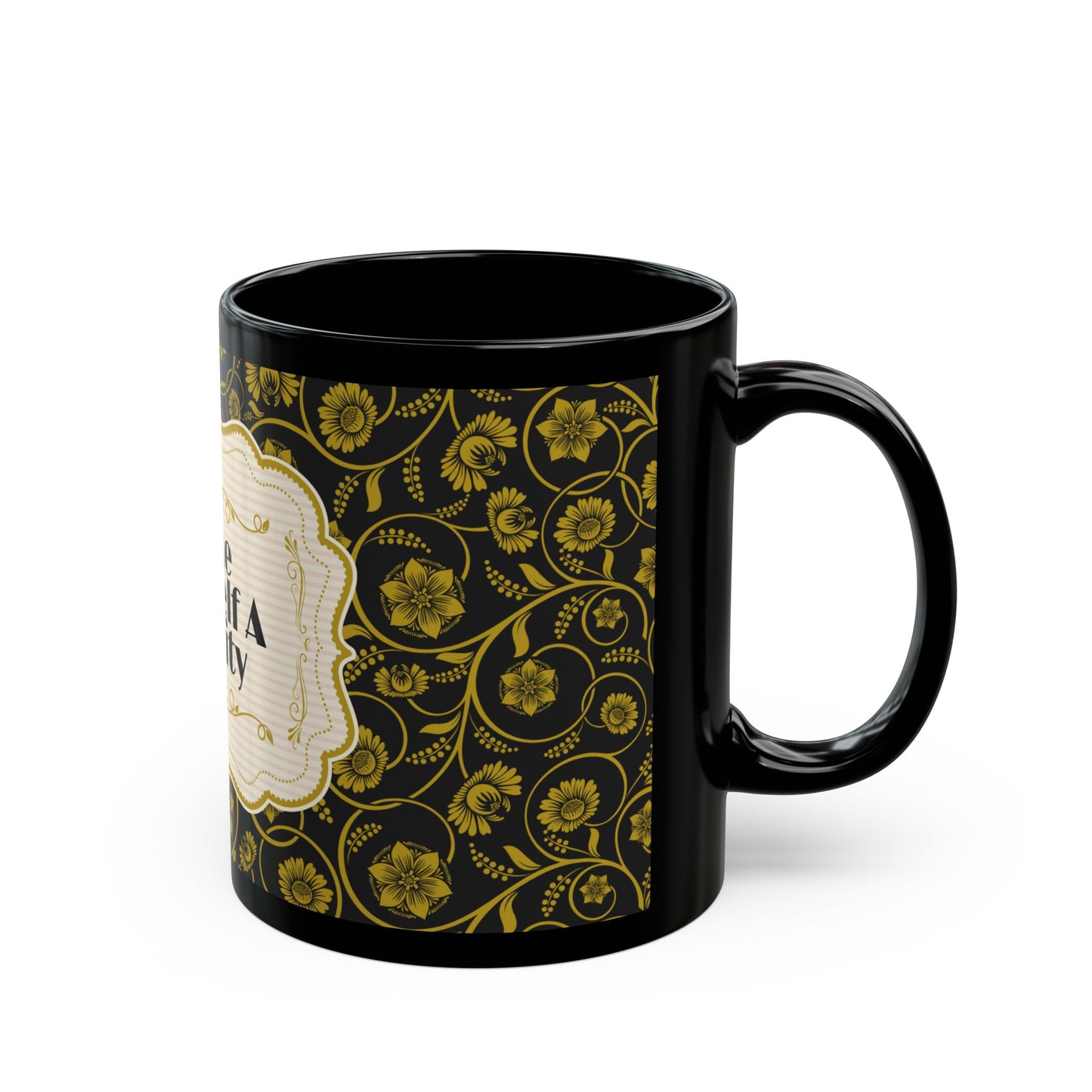 Make Yourself a Priority Mug – 11oz Black Ceramic Coffee Cup | Soul Sips Gift for Self-Care, Empowerment & Mindful Coffee Breaks