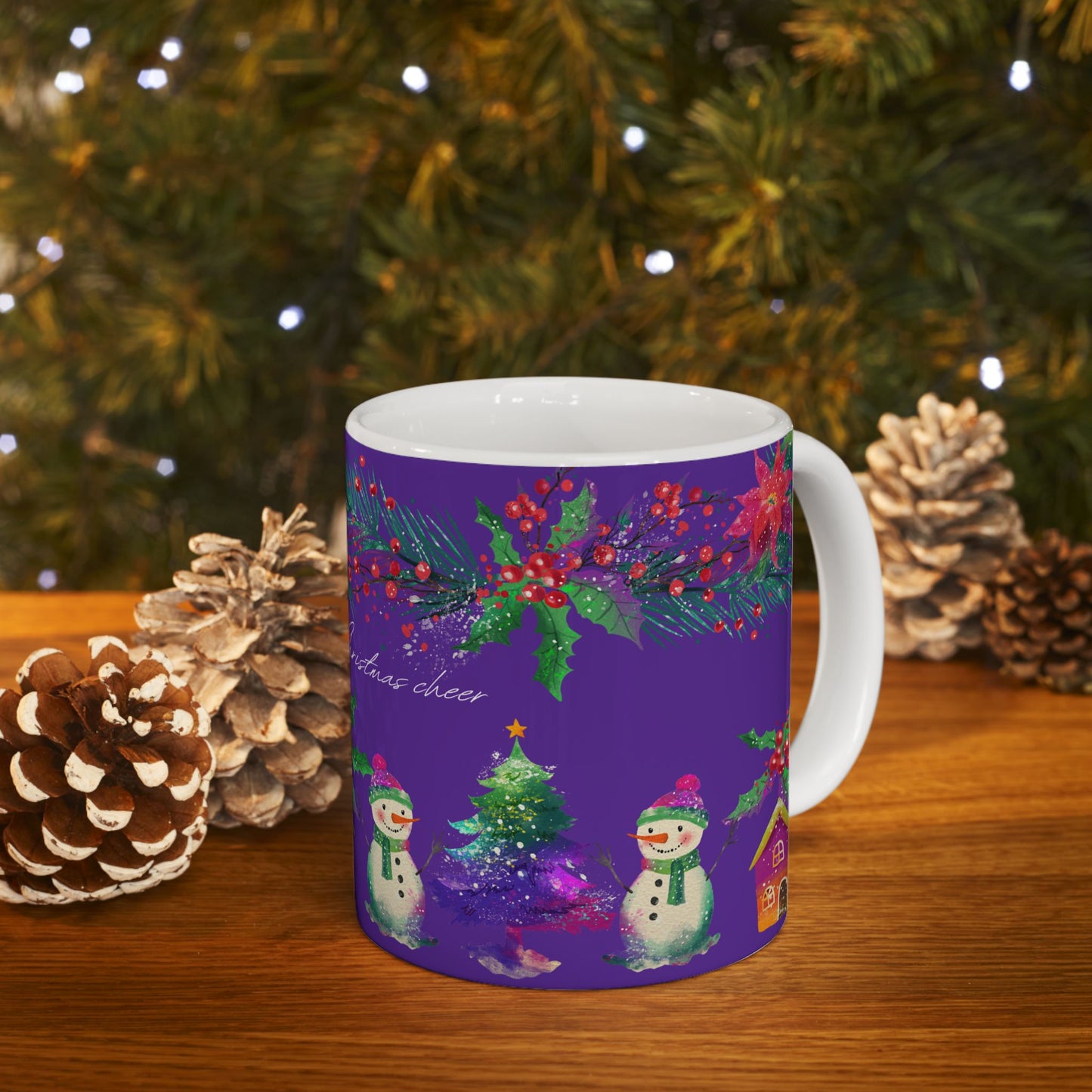 Christmas Snowman Ceramic Mug  (11oz)