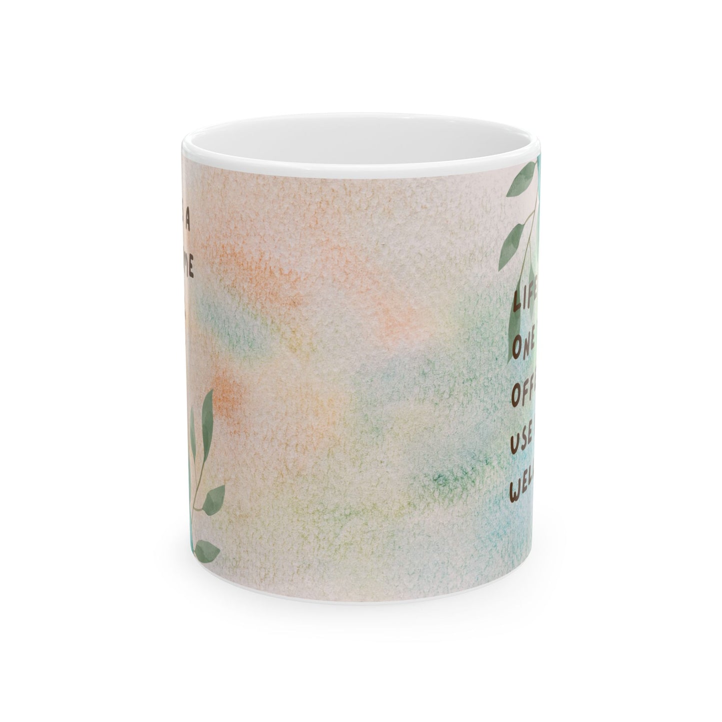 Life Is a One-Time Offer” Motivational Mug – 11oz Ceramic Coffee Cup | Soul Sips Inspirational Gift for Goal-Setters & Dreamers