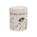 Blooms of Bliss Mug – 11oz Floral Ceramic Coffee Cup | Soul Sips Romantic Gift for Tea Lovers, Music Moods & Aesthetic Morning Moments