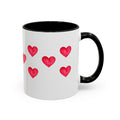 Heart Pattern Accent Coffee Mug — Valentine’s Day Romantic Gift (11/15oz)