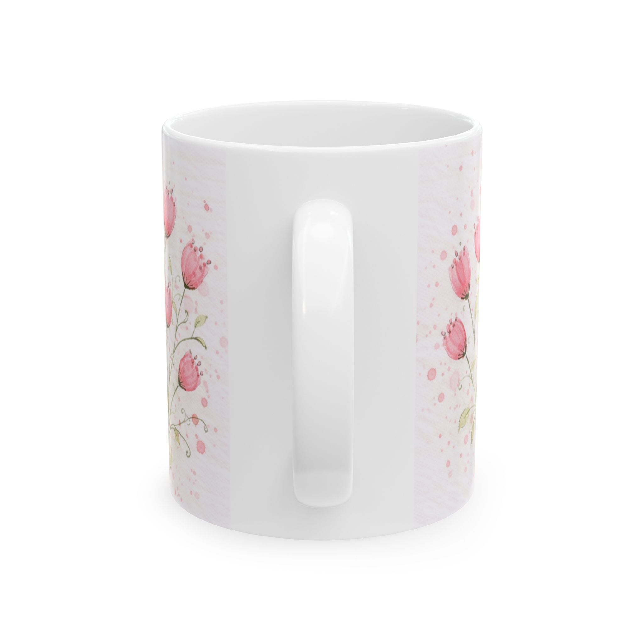 "Happy Mother's Day" Pink Tulip Coffee Cup (11oz)