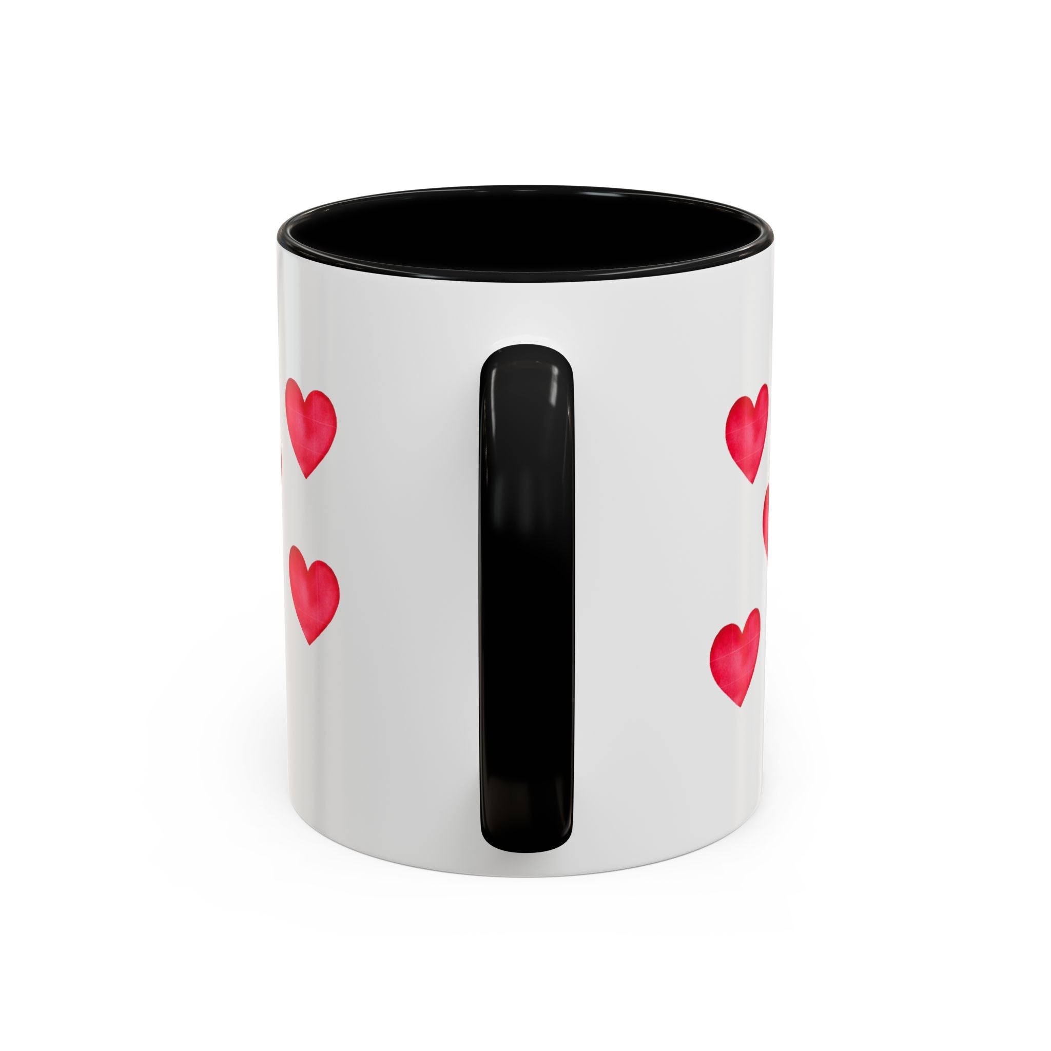 Heart Pattern Accent Coffee Mug — Valentine’s Day Romantic Gift (11/15oz)