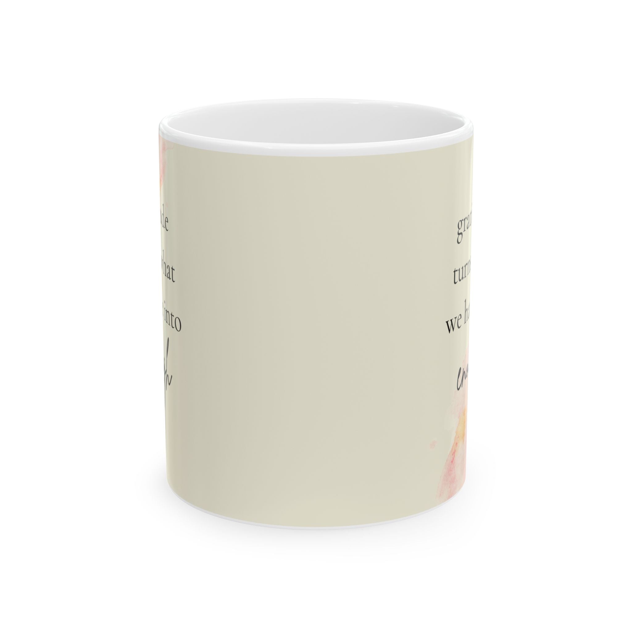 Gratitude Turns What We Have Into Enough Mug – 11oz Ceramic Coffee Cup | Soul Sips Mindfulness Gift for Daily Gratitude and Simple Joys