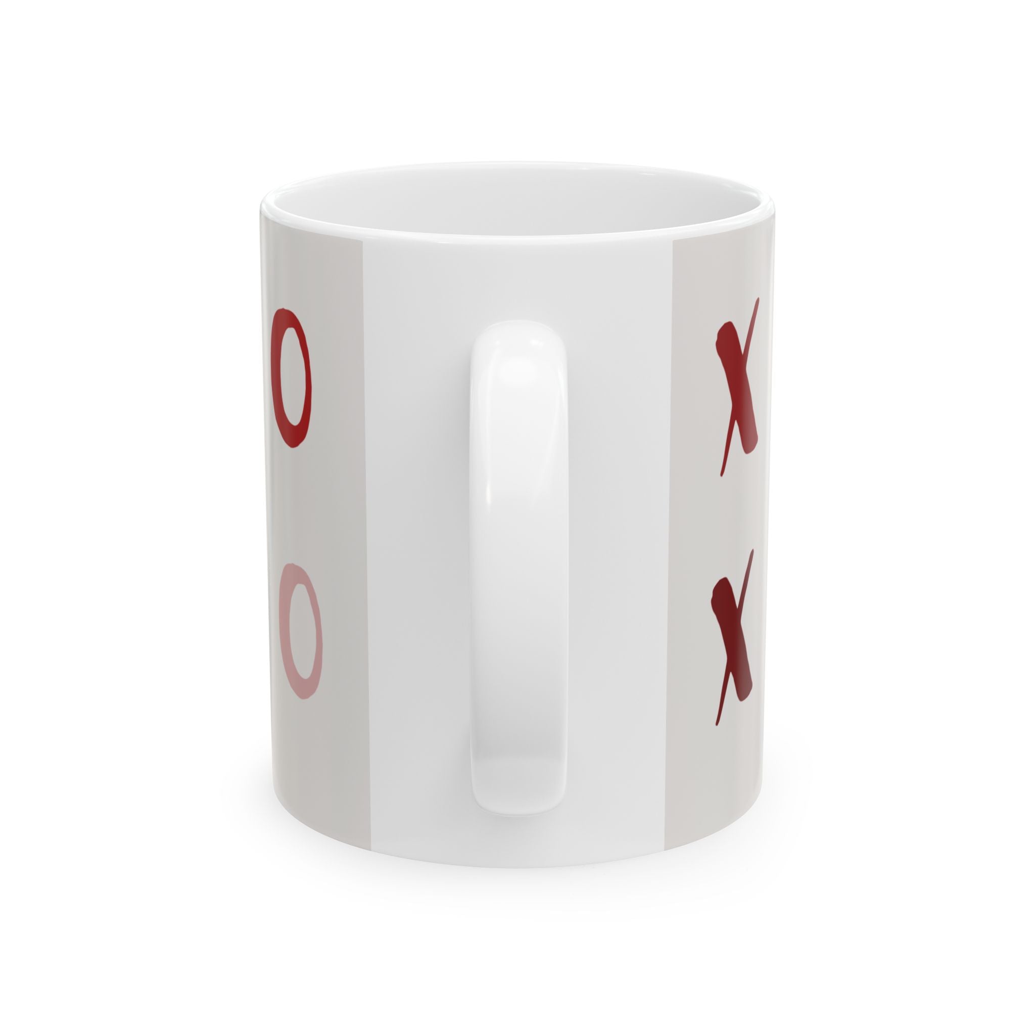 XOXO Heart Pattern Ceramic Mug — Valentine's Day 11oz & 15oz