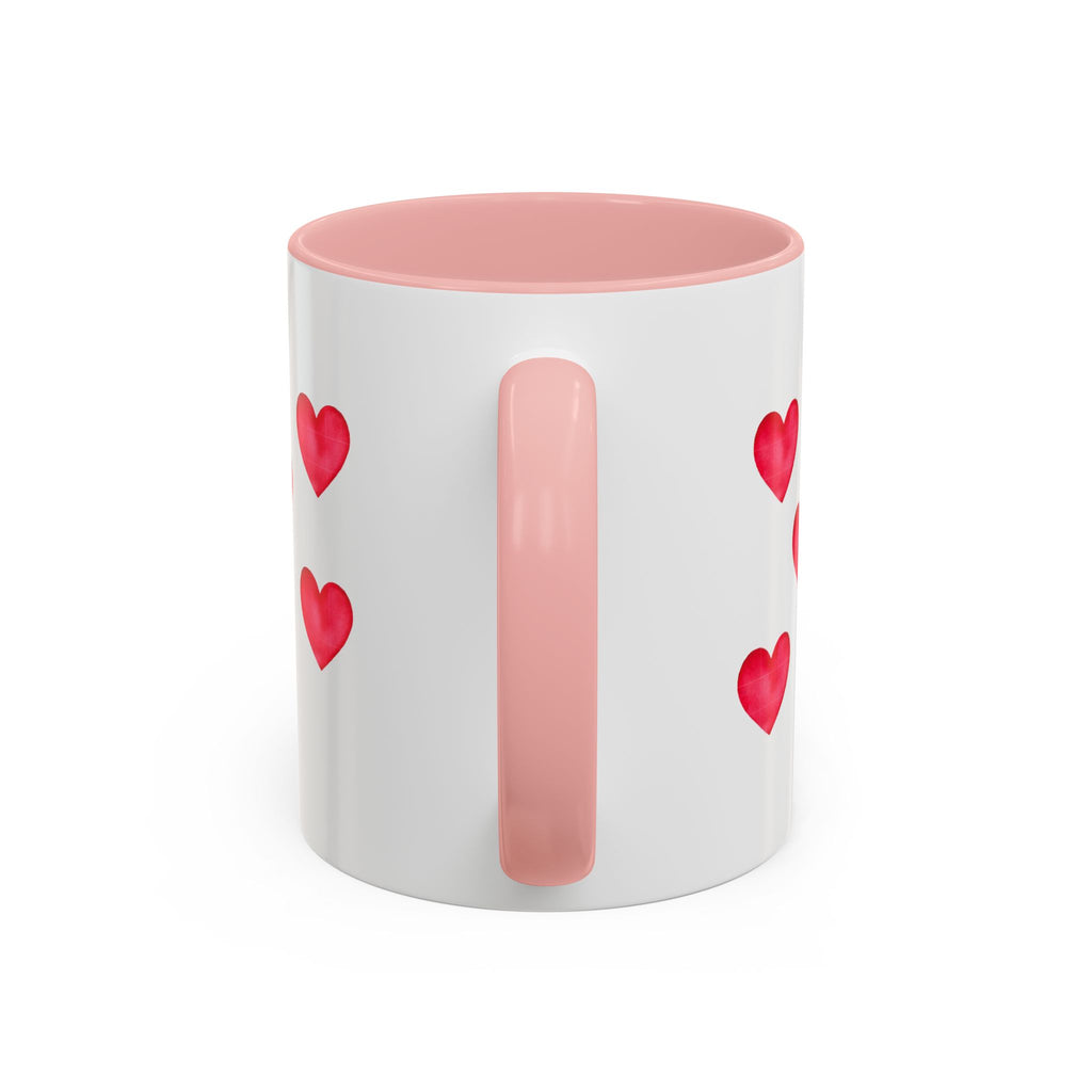 Heart Pattern Accent Coffee Mug — Valentine’s Day Romantic Gift (11/15oz)