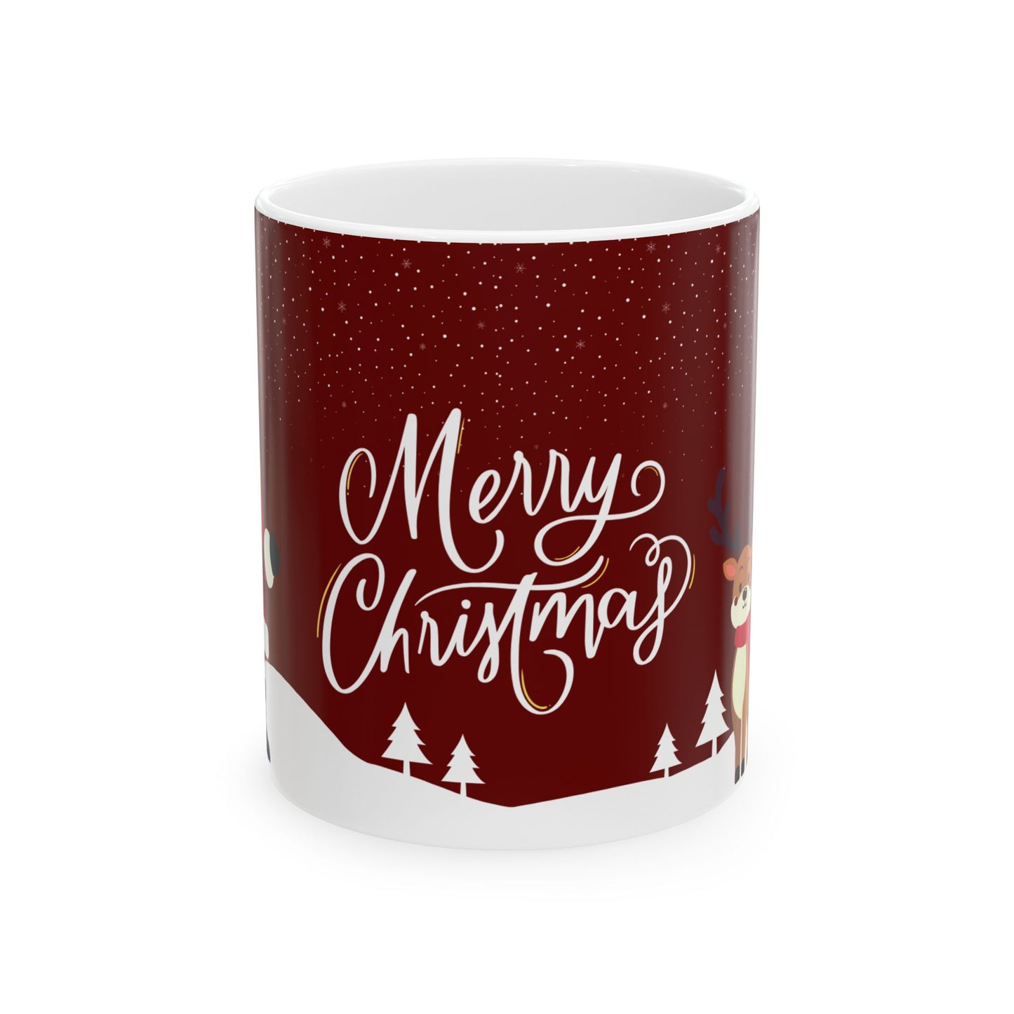 Christmas Mug — 'Merry Christmas' Festive Holiday Ceramic Coffee Cup (11oz & 15oz)