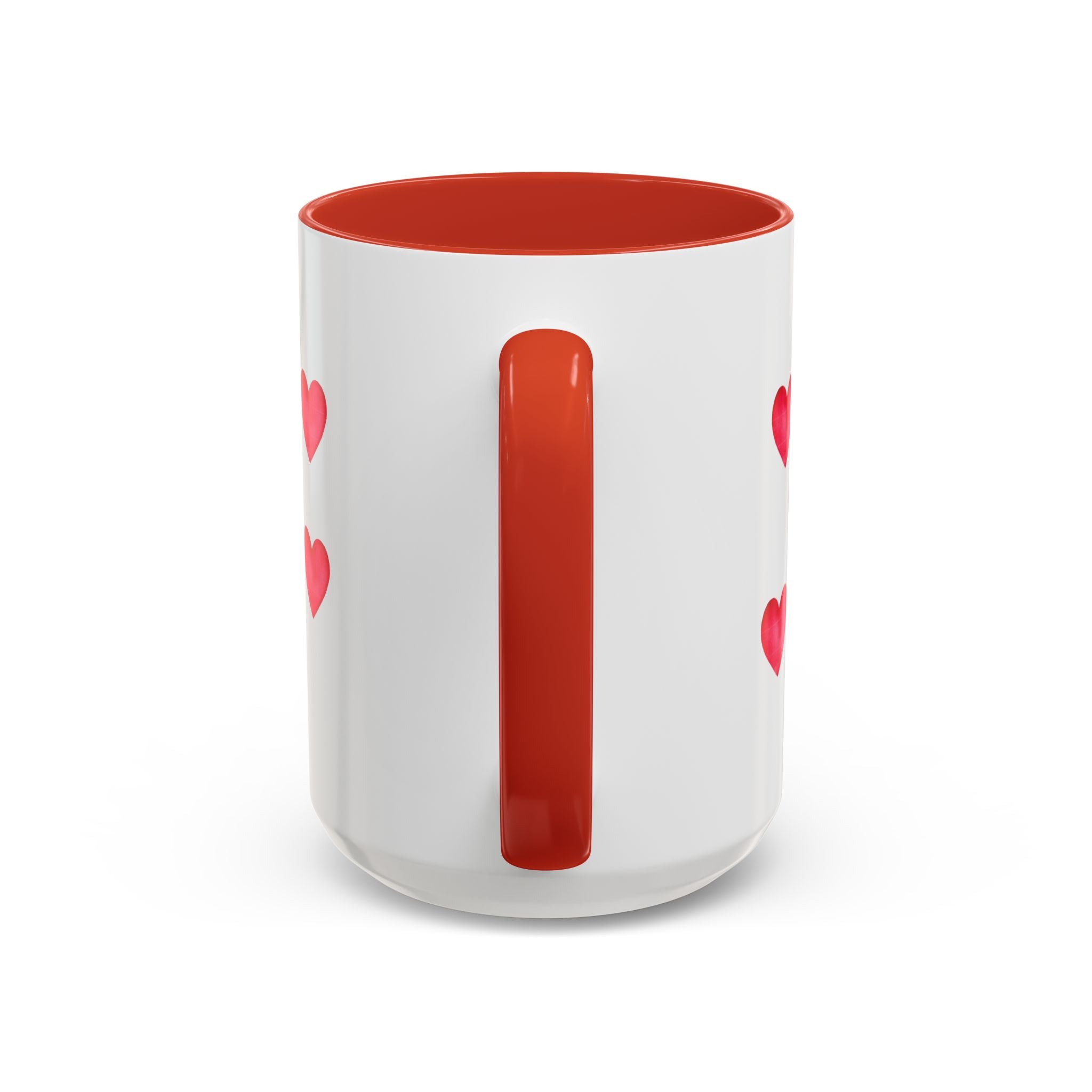 Heart Pattern Accent Coffee Mug — Valentine’s Day Romantic Gift (11/15oz)