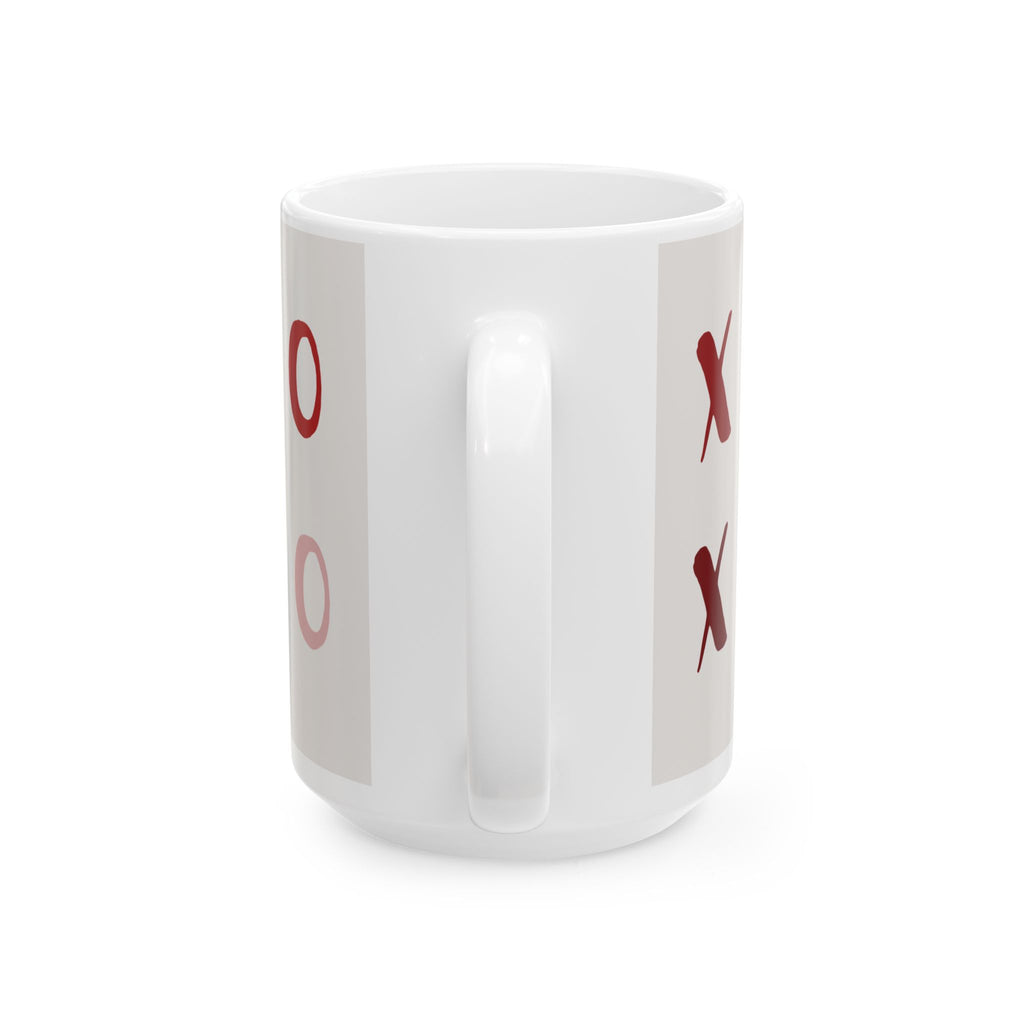 XOXO Heart Pattern Ceramic Mug — Valentine's Day 11oz & 15oz