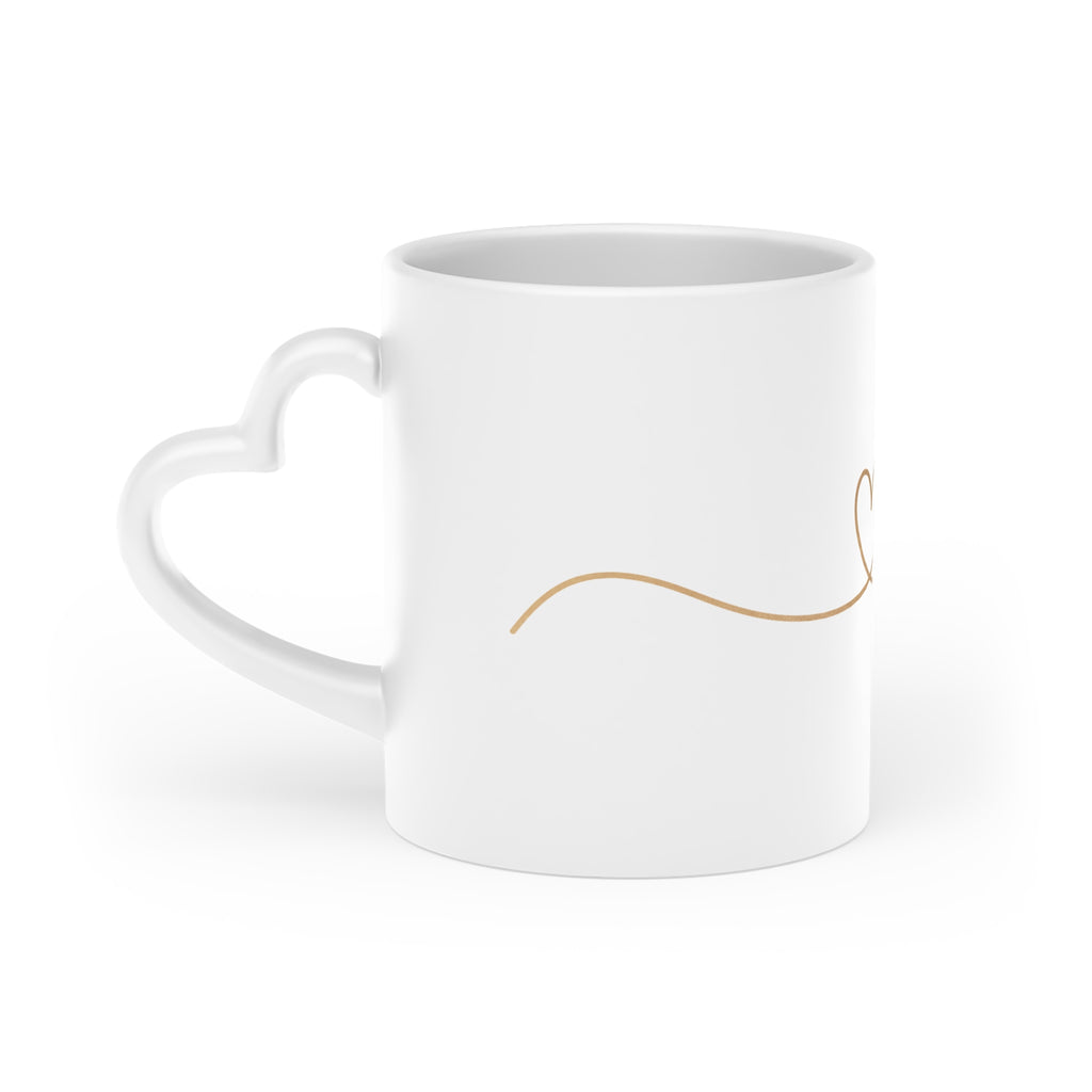 Love Script Ceramic Mug — Gold Heart Accent, Romantic Gift for Valentine’s Day & Anniversaries