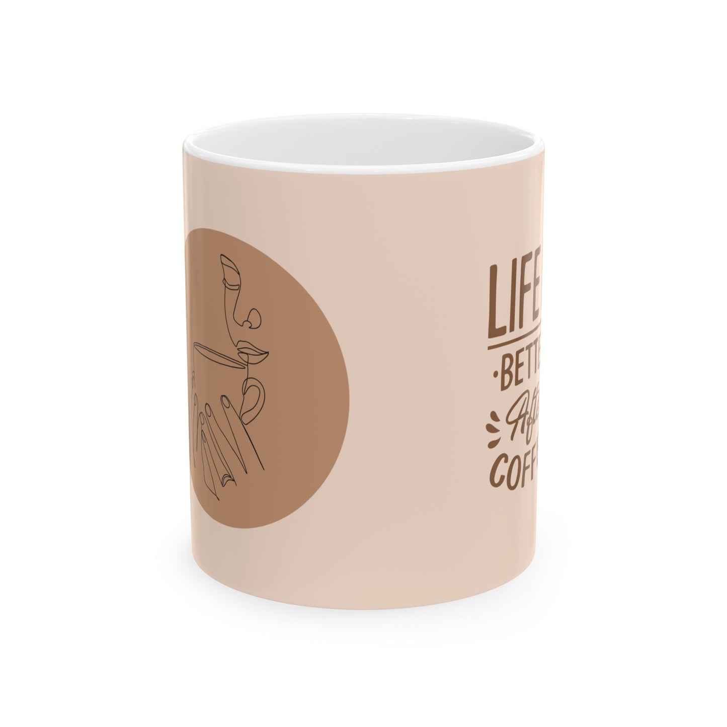 Life Is Better After Coffee Mug – 11oz Ceramic Coffee Cup | Soul Sips Gift for Coffee Lovers, Slow Mornings & Caffeine Boost